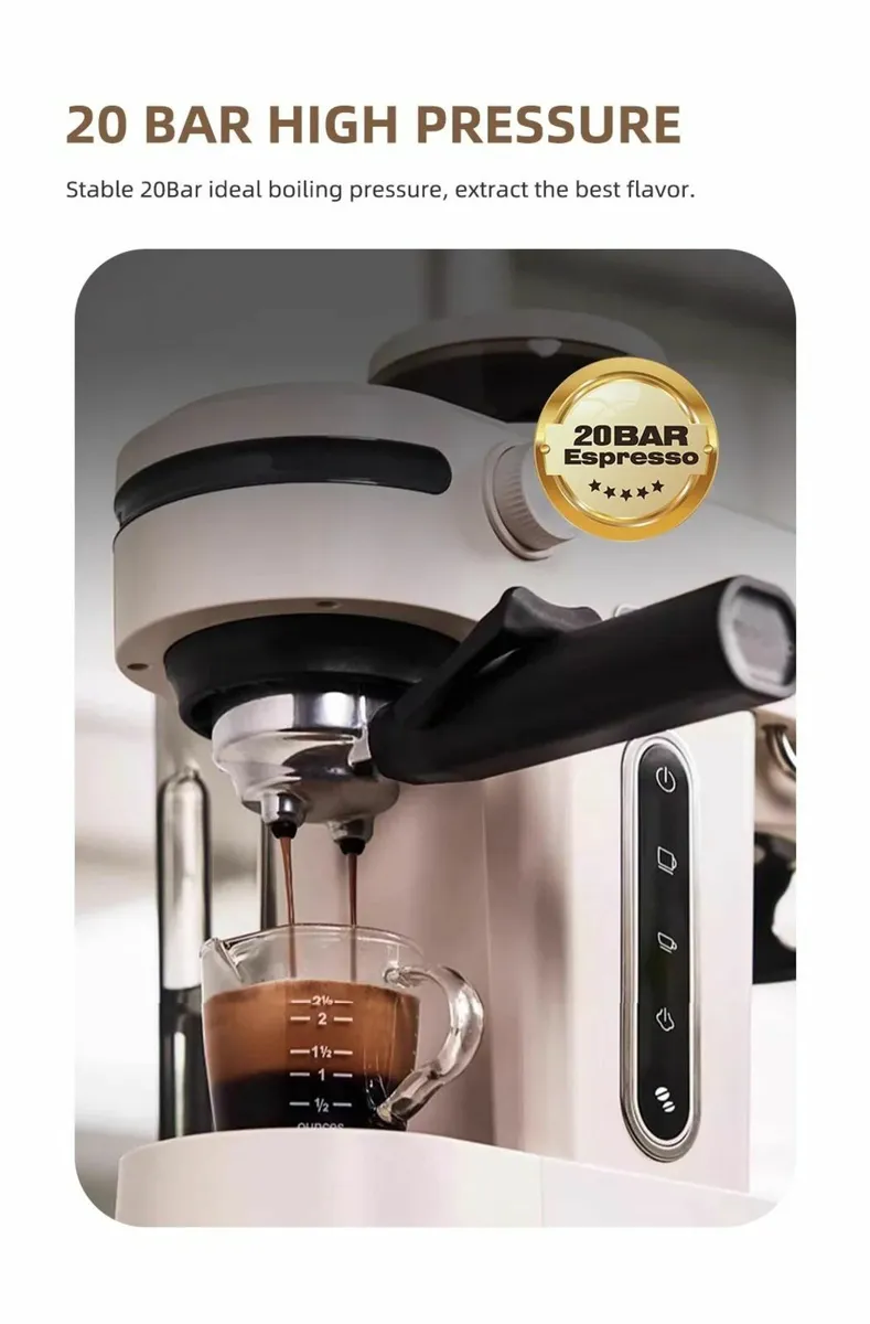 Hibrew H14 Semi‑Automatic Espresso Machine (White) - Image 2