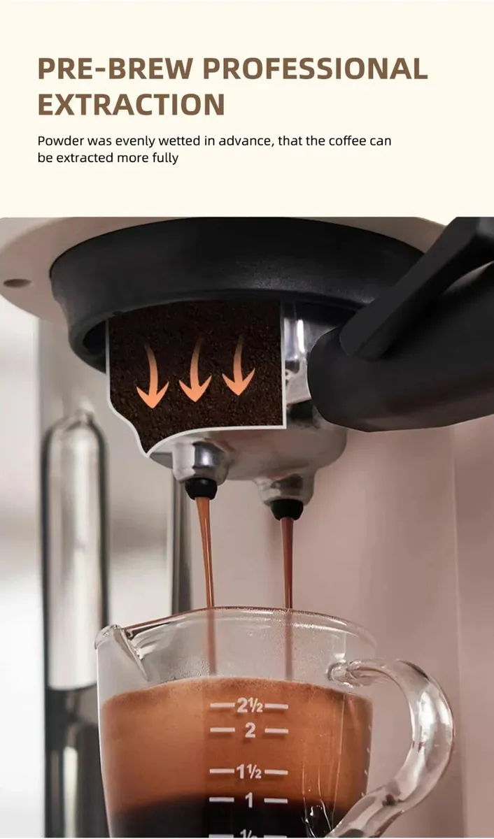Hibrew H14 Semi‑Automatic Espresso Machine (White) - Image 3