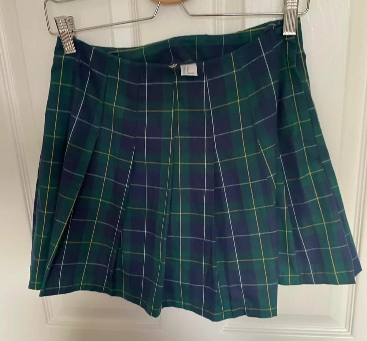 Short checked mini skirt - Image 3