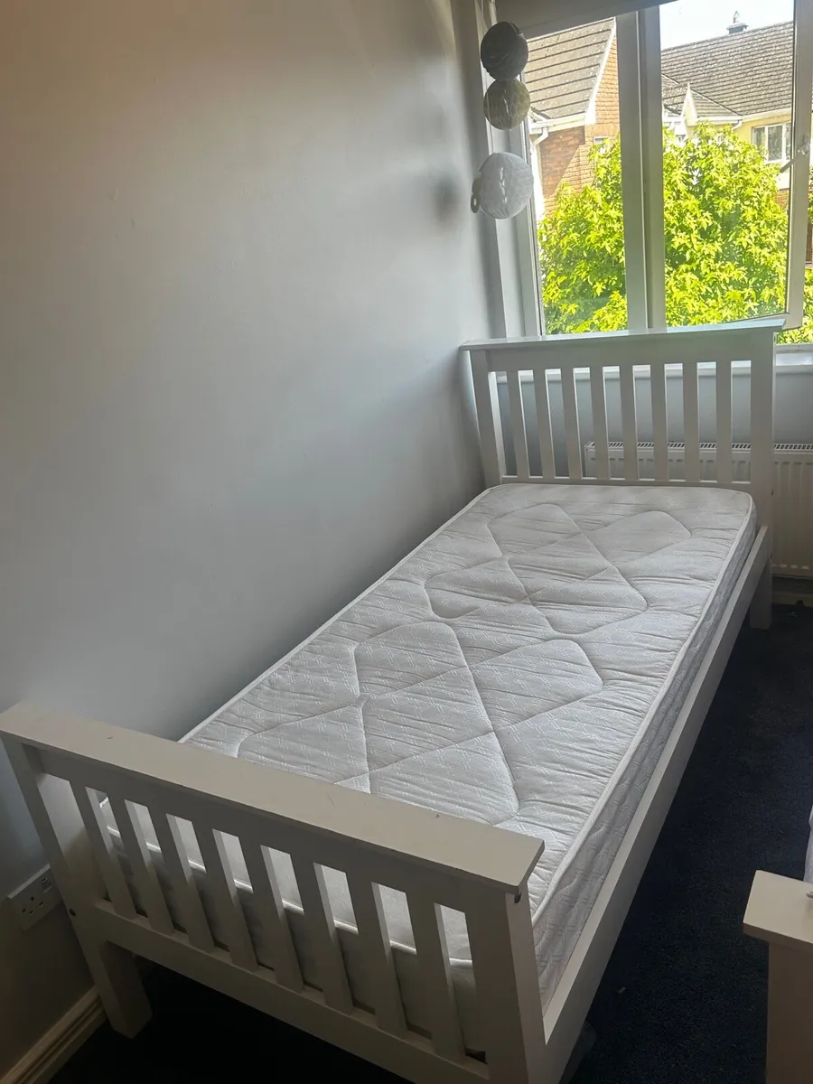 2 Wooden bed frame and Mattress at€180 each - Image 1