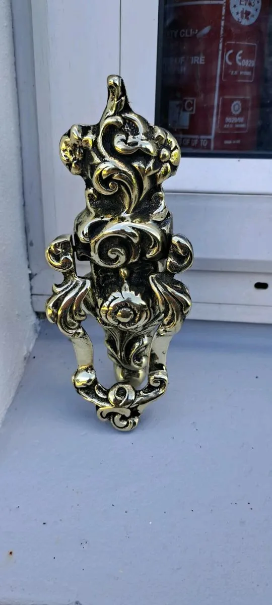 Old brass  door striker - Image 1