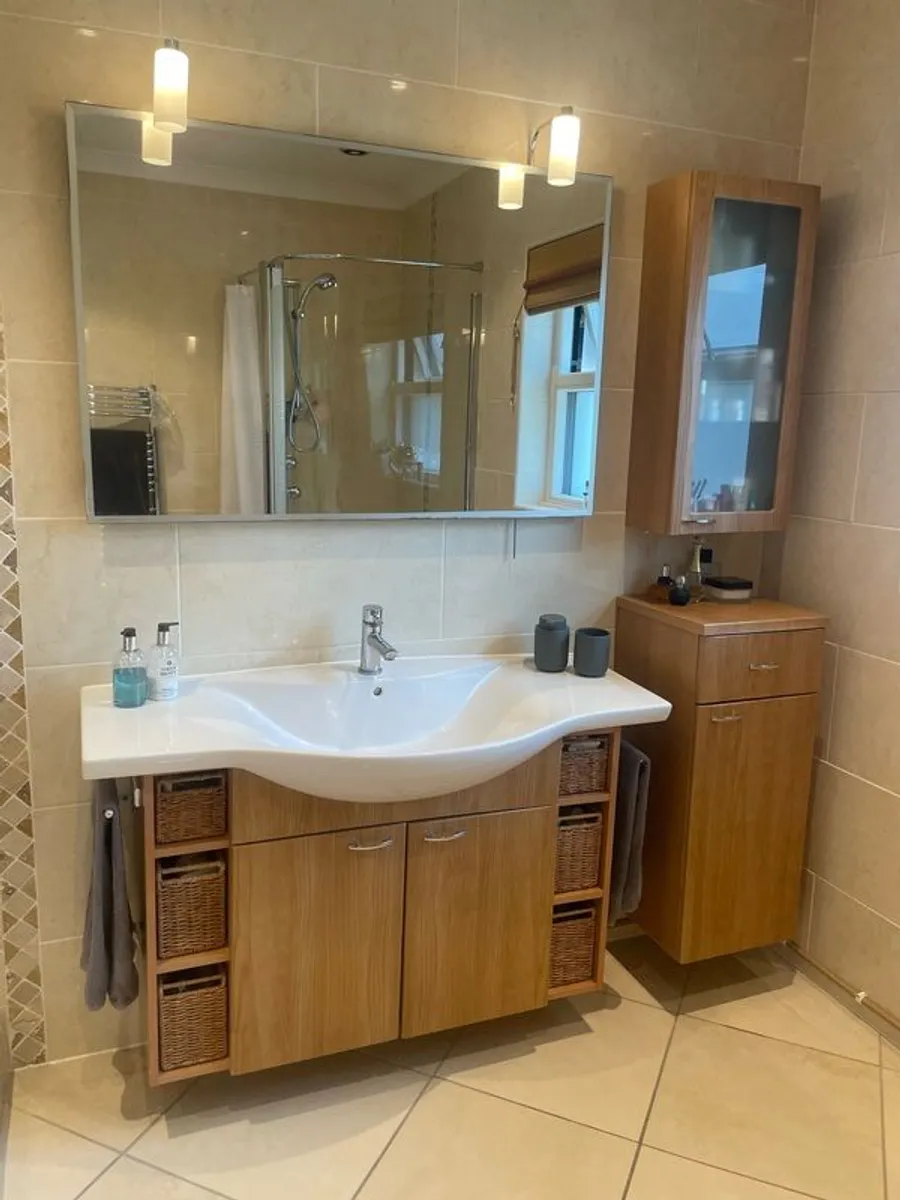 Bathroom Sink Vanity Mirror & Storage - Image 1