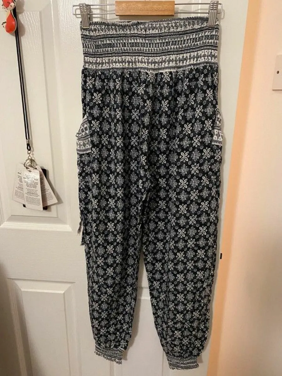 Batik Floral Woven Smoked Joggers - Image 2