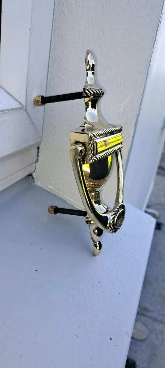 Old brass  door  striker - Image 2