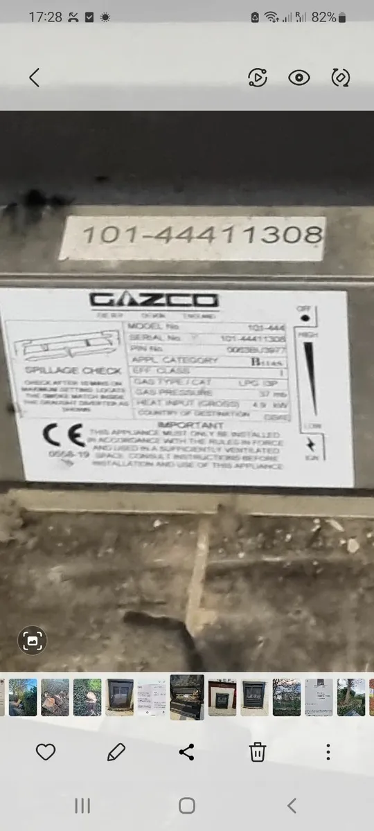 Gazco gas heater with 2 x 34kg bottles - Image 2