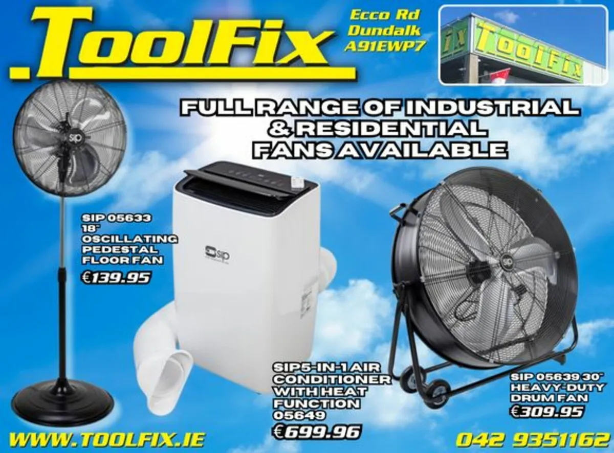 Industrial & Residential Fans available in ToolFix