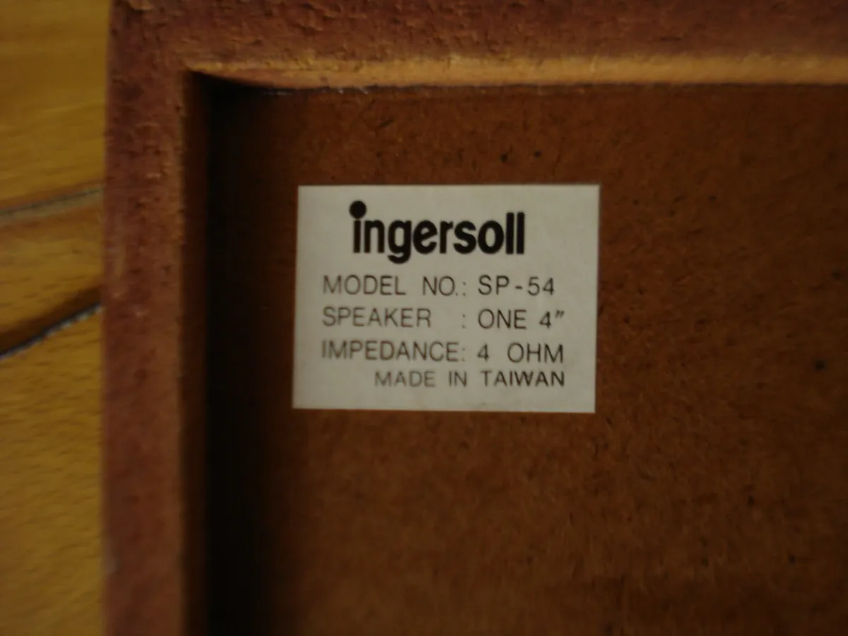 VINTAGE INGERSOLL SP-54 SPEAKERS. - Image 4