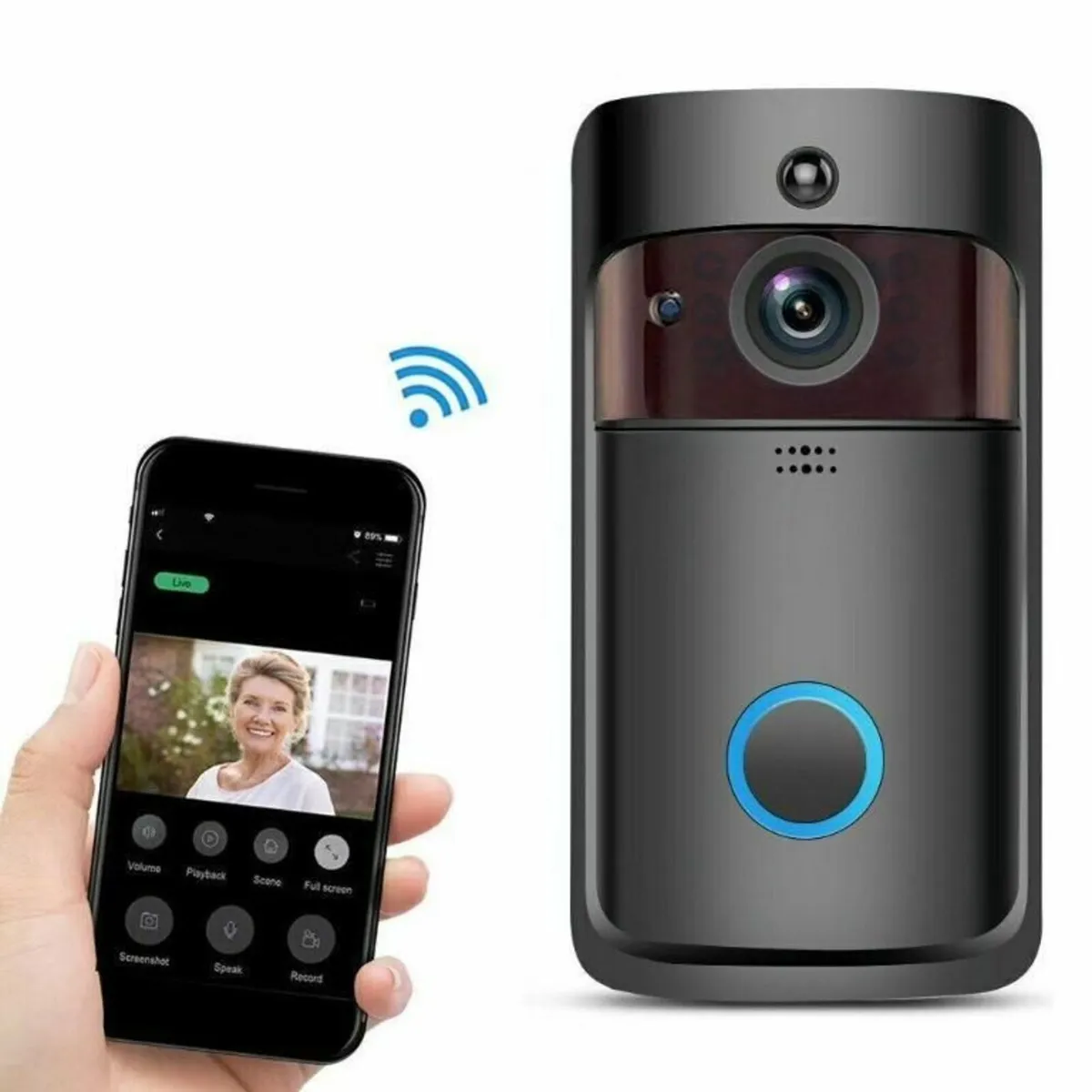 V5 Doorbell Video Camera + Chime + 3 Batteries - Image 3