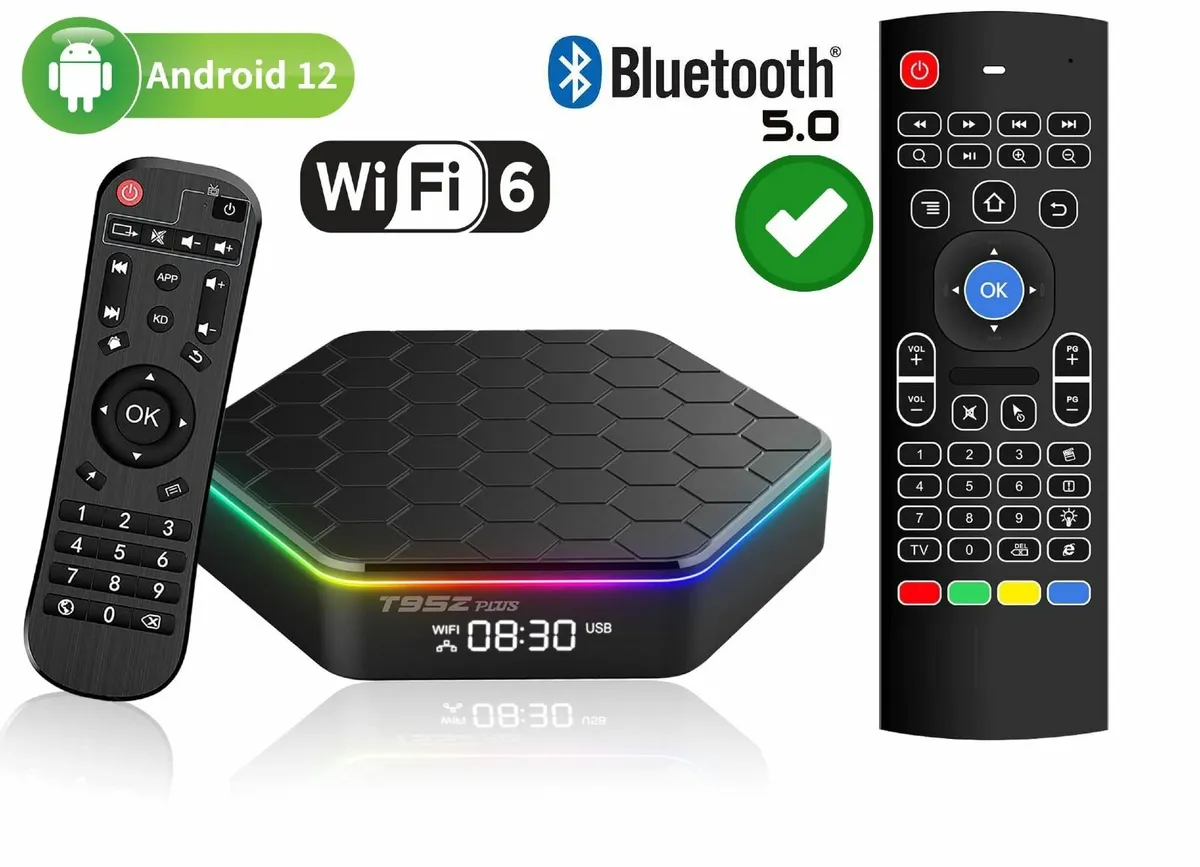 TV Box T95Z Plus Android 12  BT Wi-Fi + Air Remote - Image 1