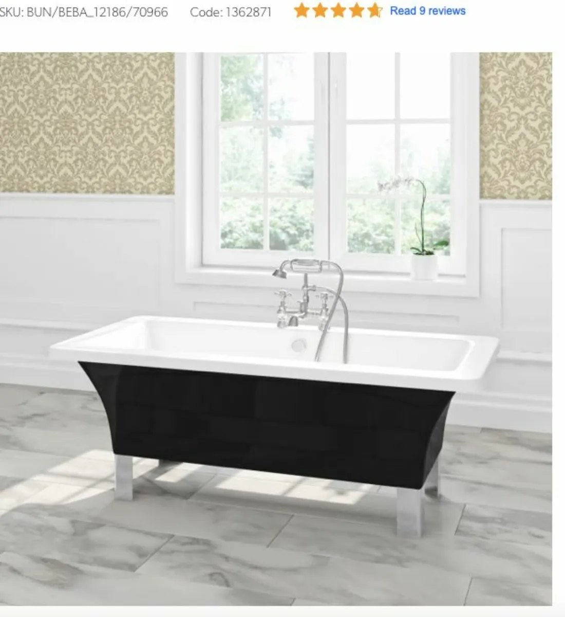 BATH - Freestanding Double Ended Bath, NEW - Image 1