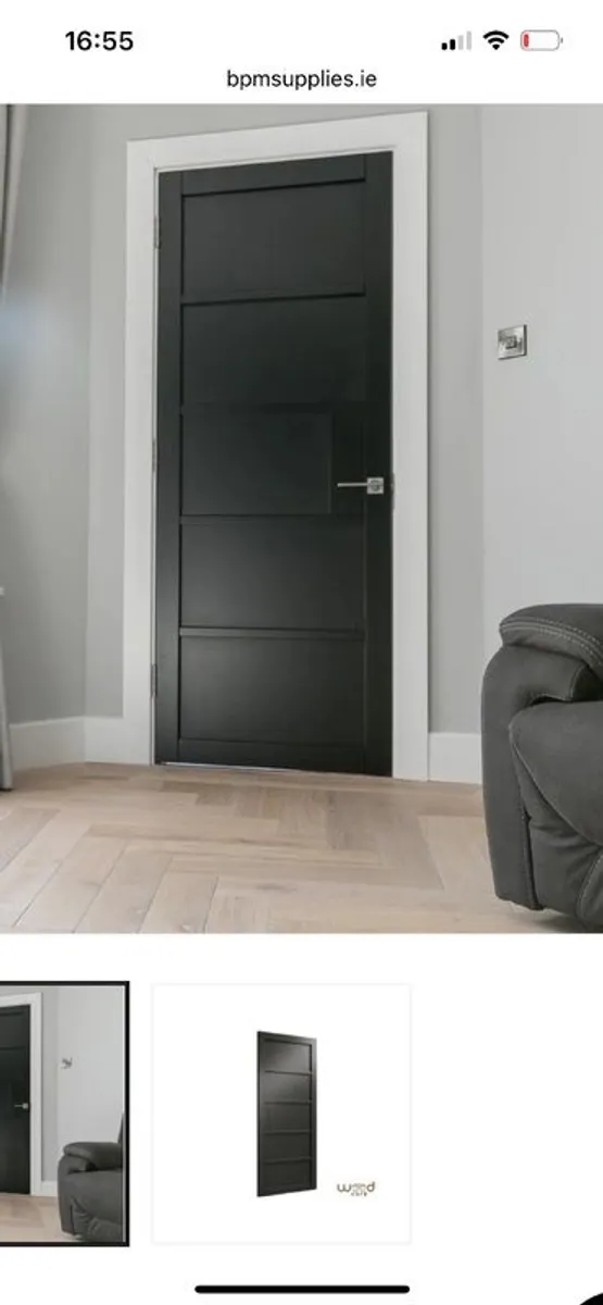 Black internal door