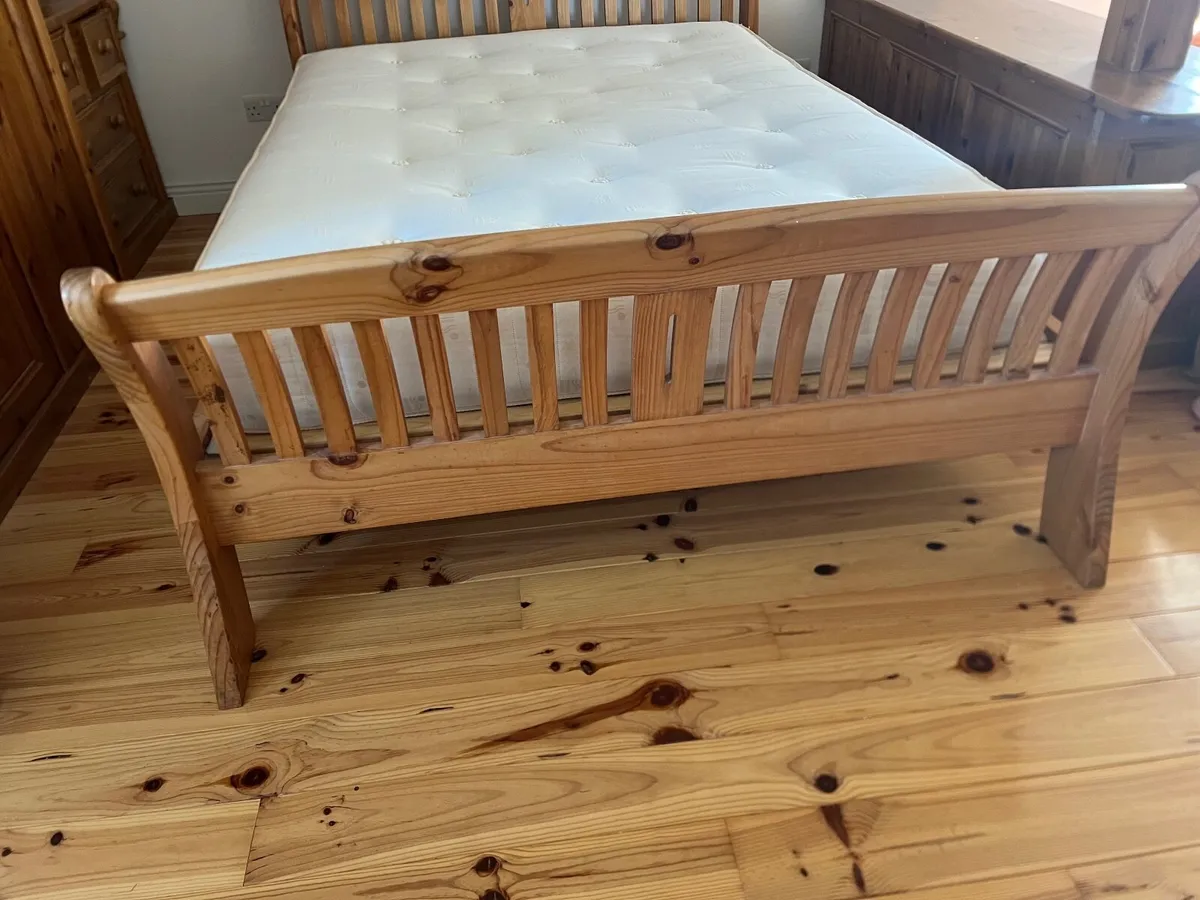 Sleigh Bed Frame & Mattress - Image 4