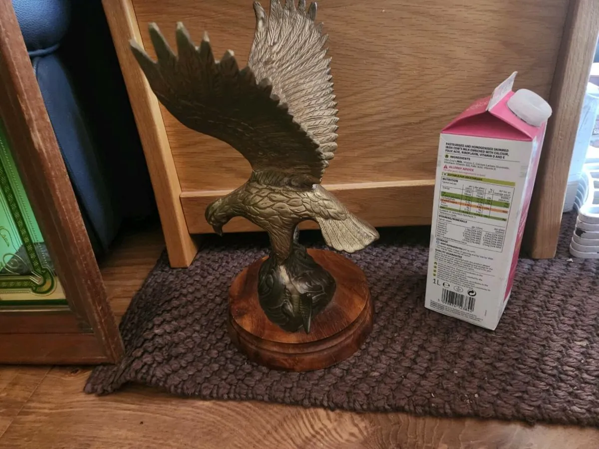 Antique Large Brass / Bronze Eagle Sculpture - Image 1