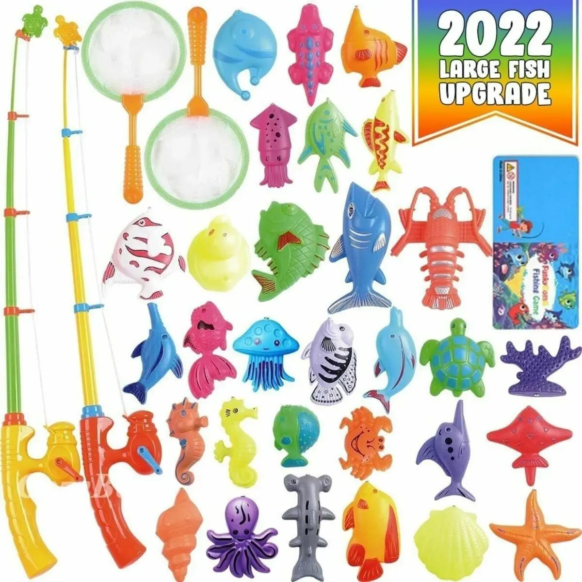 Magnetic Fishing Toy Set for Kids Bath & Pool - Image 1