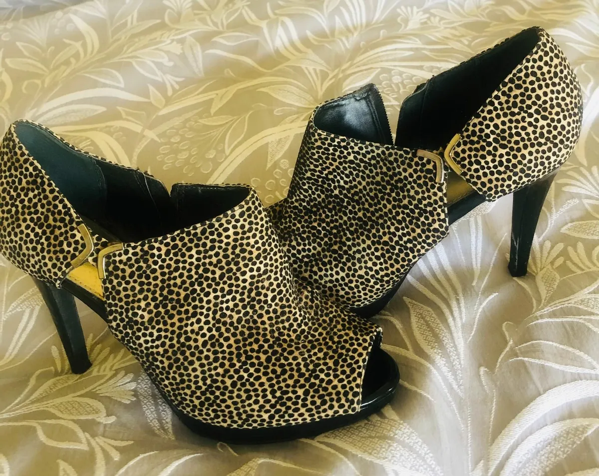 Leopard print peep toes heels - Alfani