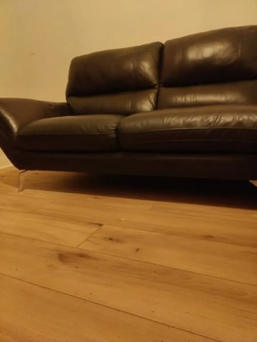 Black leather Couch - Image 4