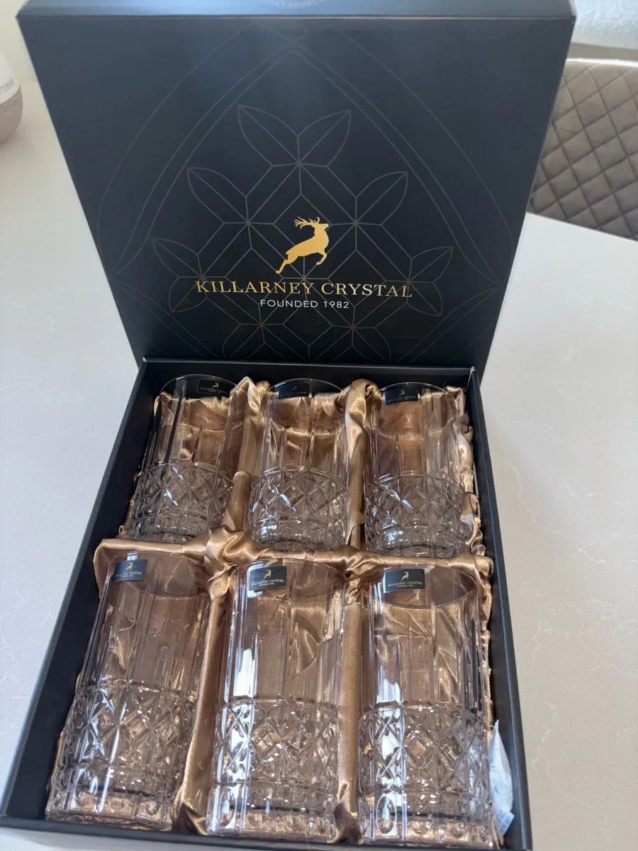 Brand New Killarney Crystal Glasses - Image 3