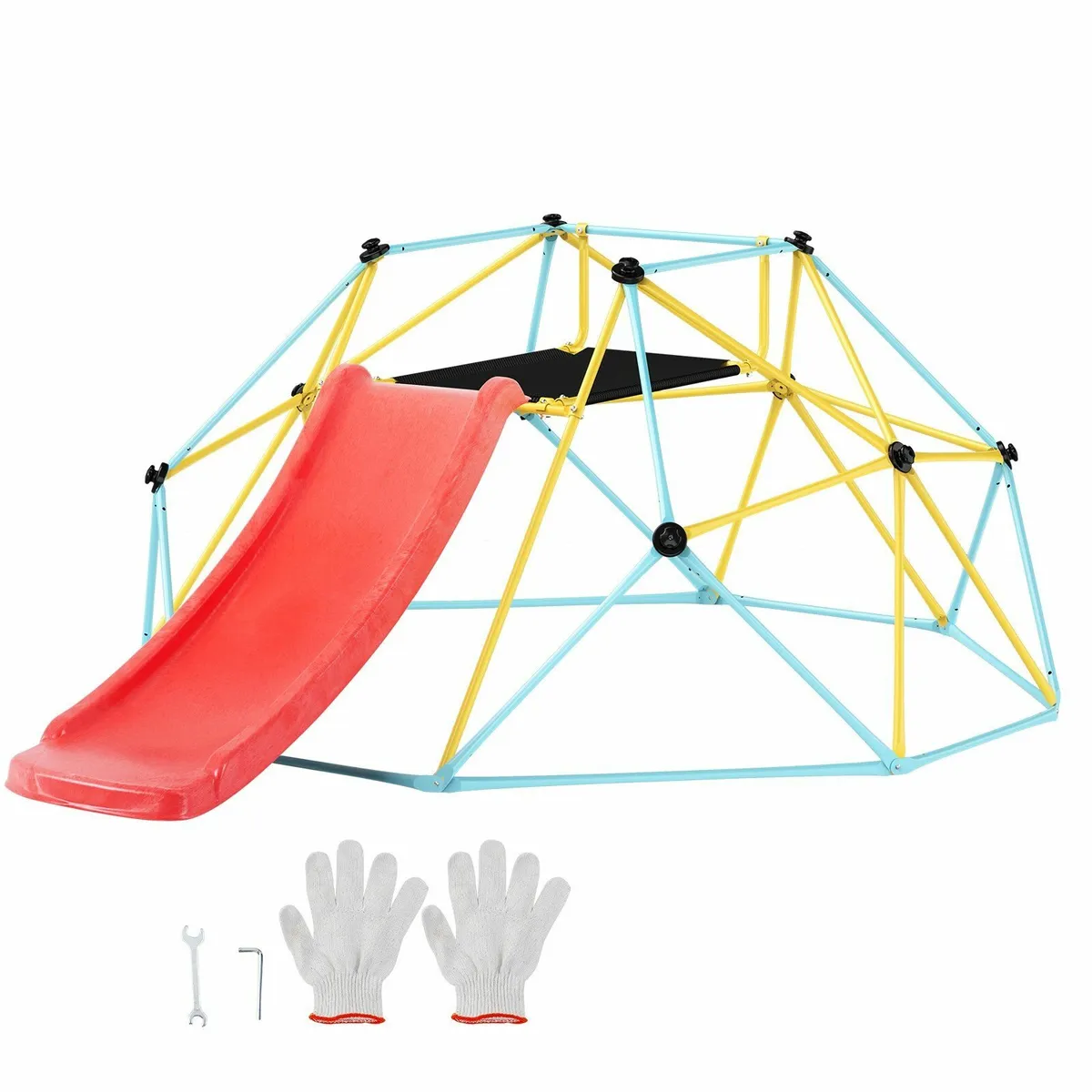 Climbing Dome, 8FT Geometric Dome Climber with Sli - Image 1