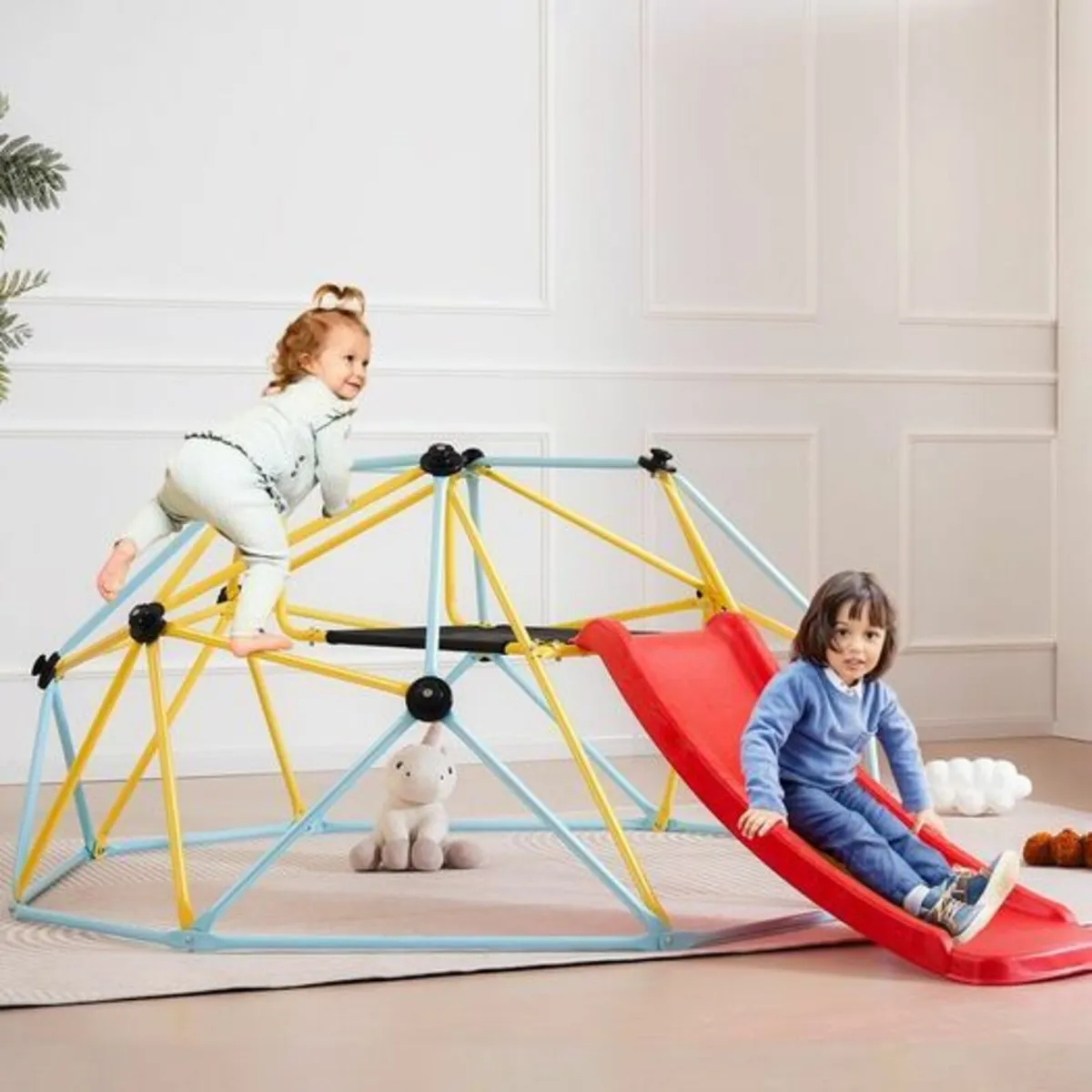 Climbing Dome, 8FT Geometric Dome Climber with Sli - Image 4