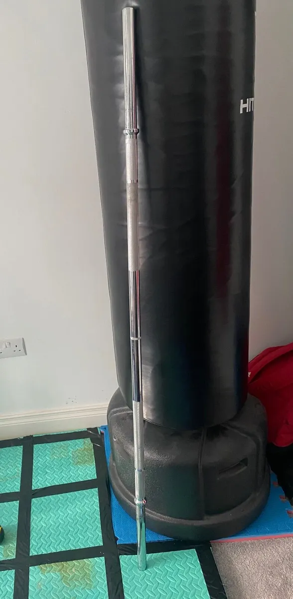 5ft barbell, weights(60kg) & collars - Image 2