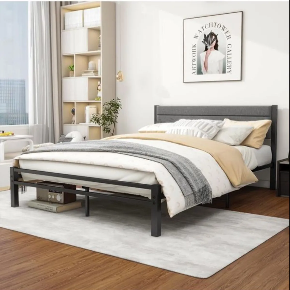 King Size Bed Frame Upholstered - Image 4