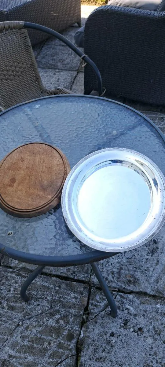Old  silver Bread dish - Image 2