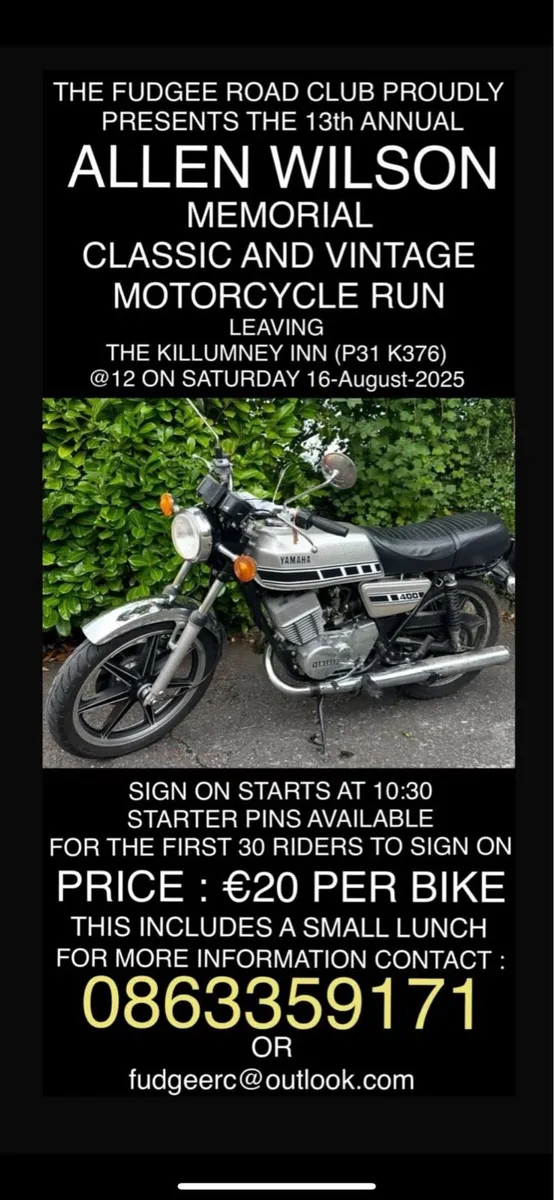 Vintage/classic motorcycle bike run - Image 1