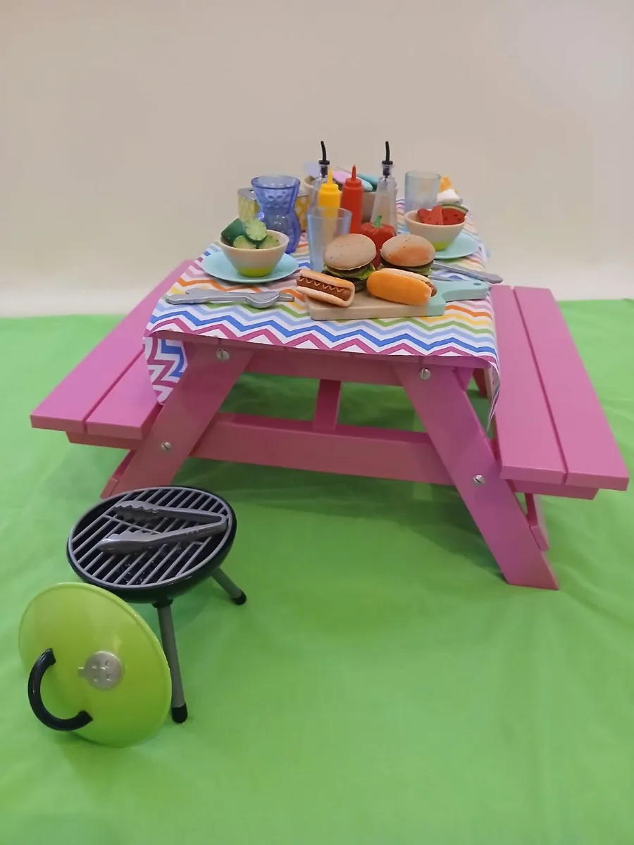 Our Generation Picnic table and food set - Image 2