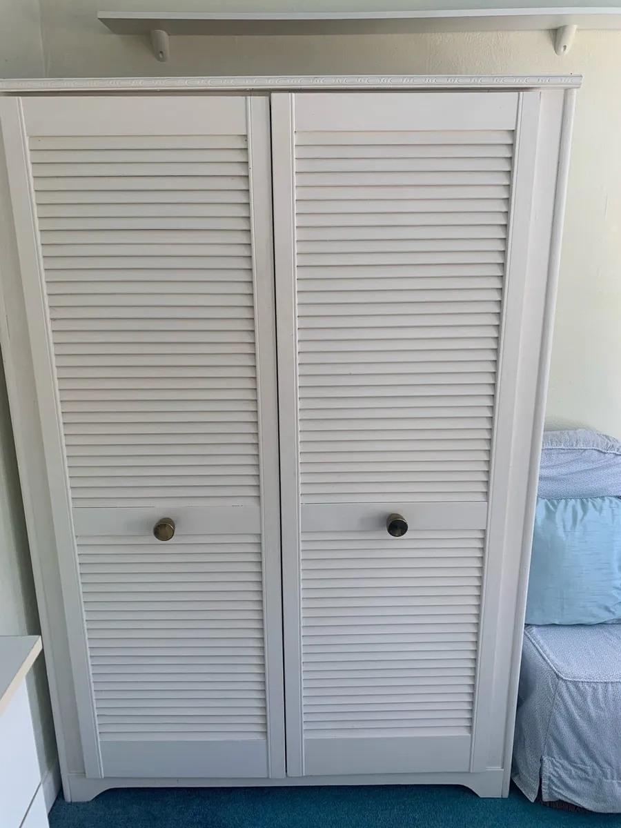 White Wardrobe with mirrors - Image 1