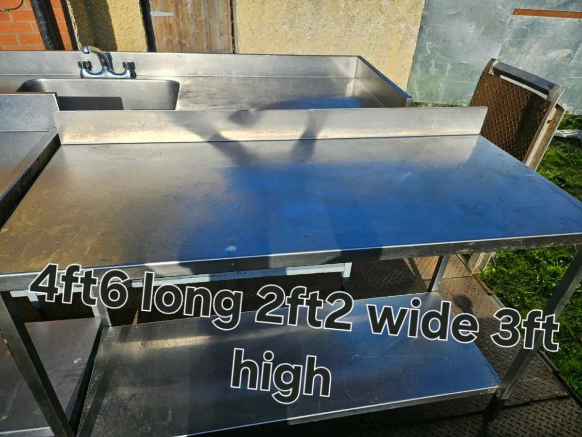Stainless steel sinks, table - Image 4