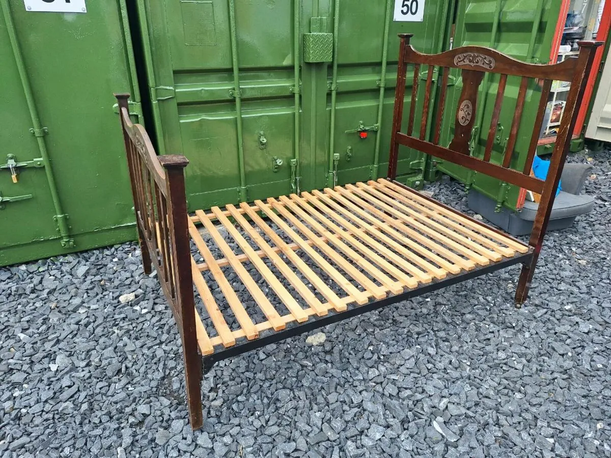 Antique Edwardian Bed (DELIVERY) - Image 3