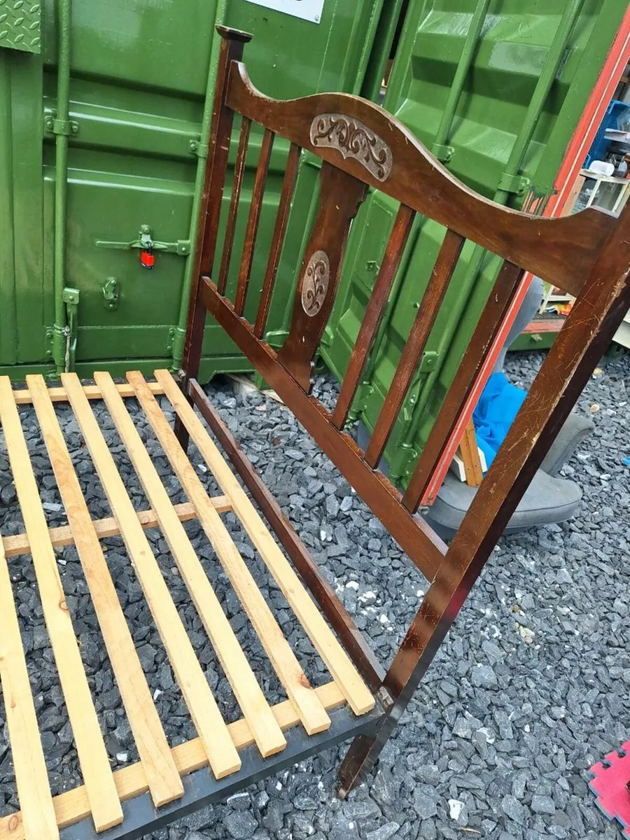 Antique Edwardian Bed (DELIVERY) - Image 4
