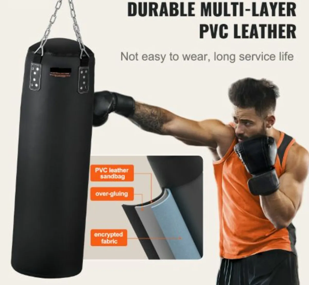 Affordable Heavy Boxing Bag Set - Image 4