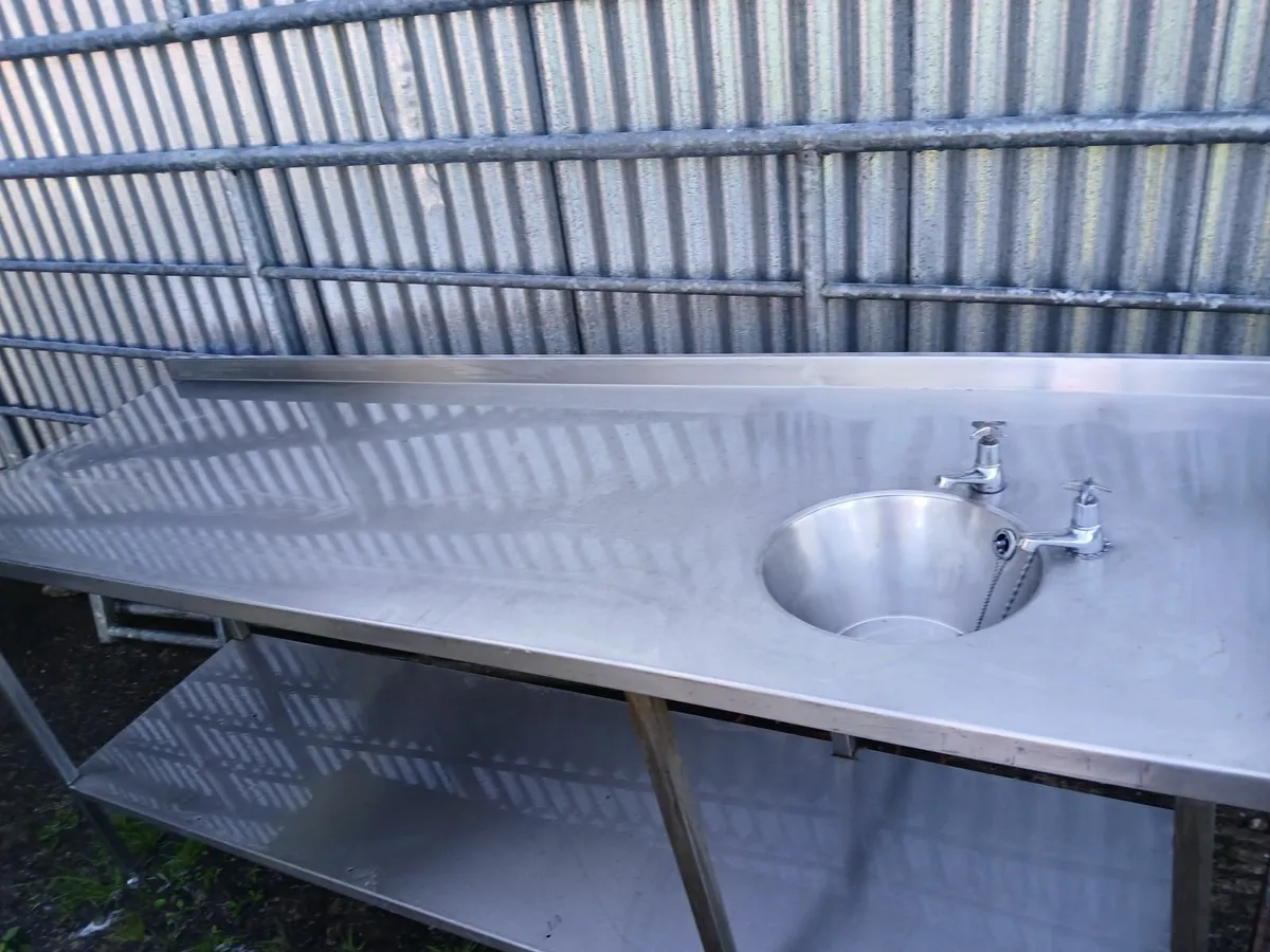 Stainless steel table/sink unit delivered - Image 1