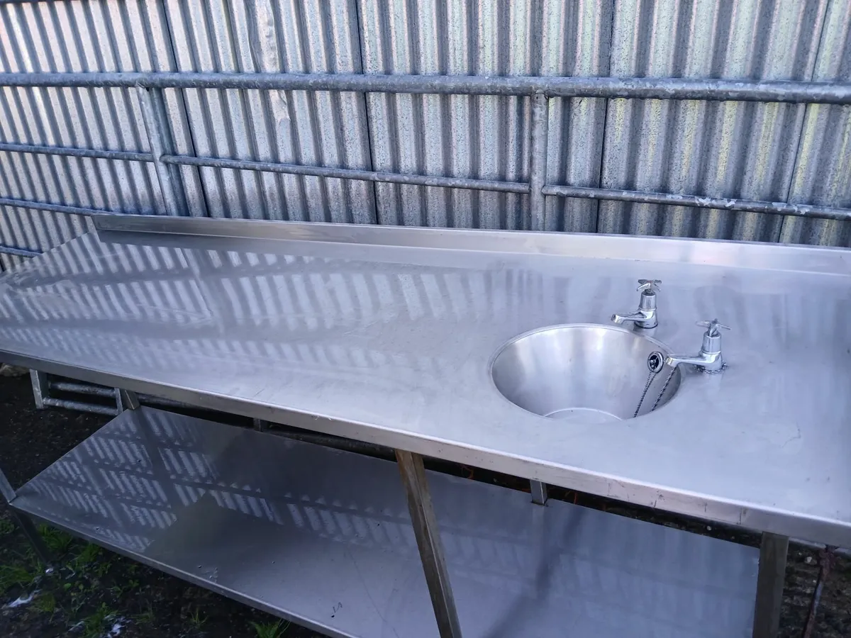 Stainless steel table/sink unit delivered - Image 2