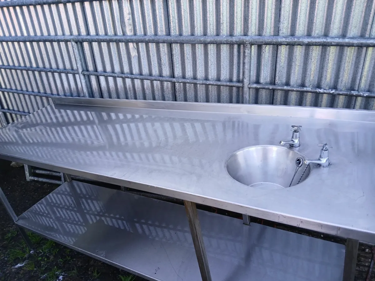 Stainless steel table/sink unit delivered - Image 3
