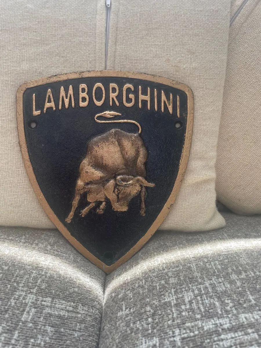 LAMBORGHINI CAST IRON. SIGN - Image 2