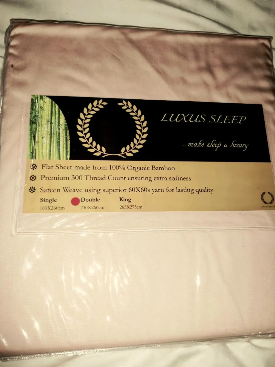 DOUBLE SATEEN,100%Cotton New Satin Flat Sheet ! - Image 1