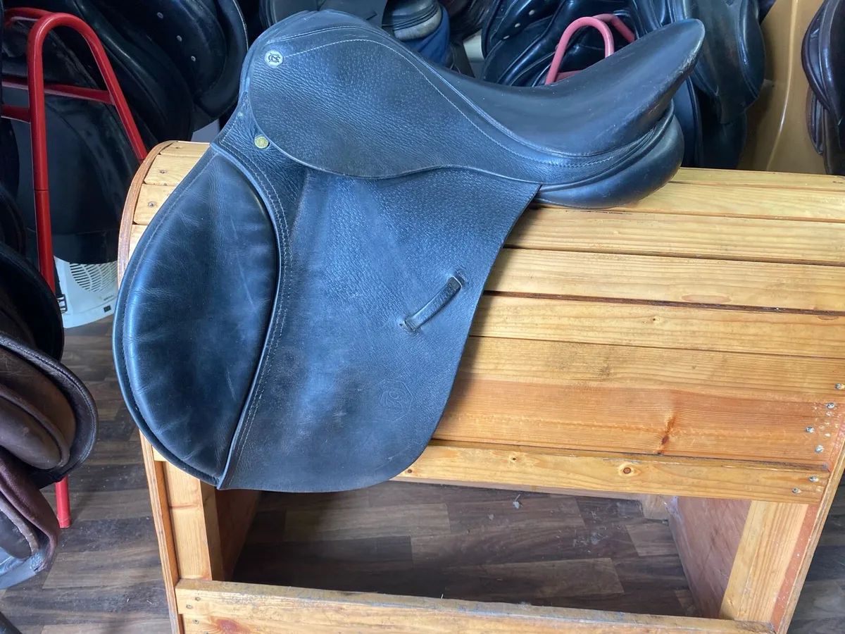 17” cliff barnsby black Leather saddle - Image 2