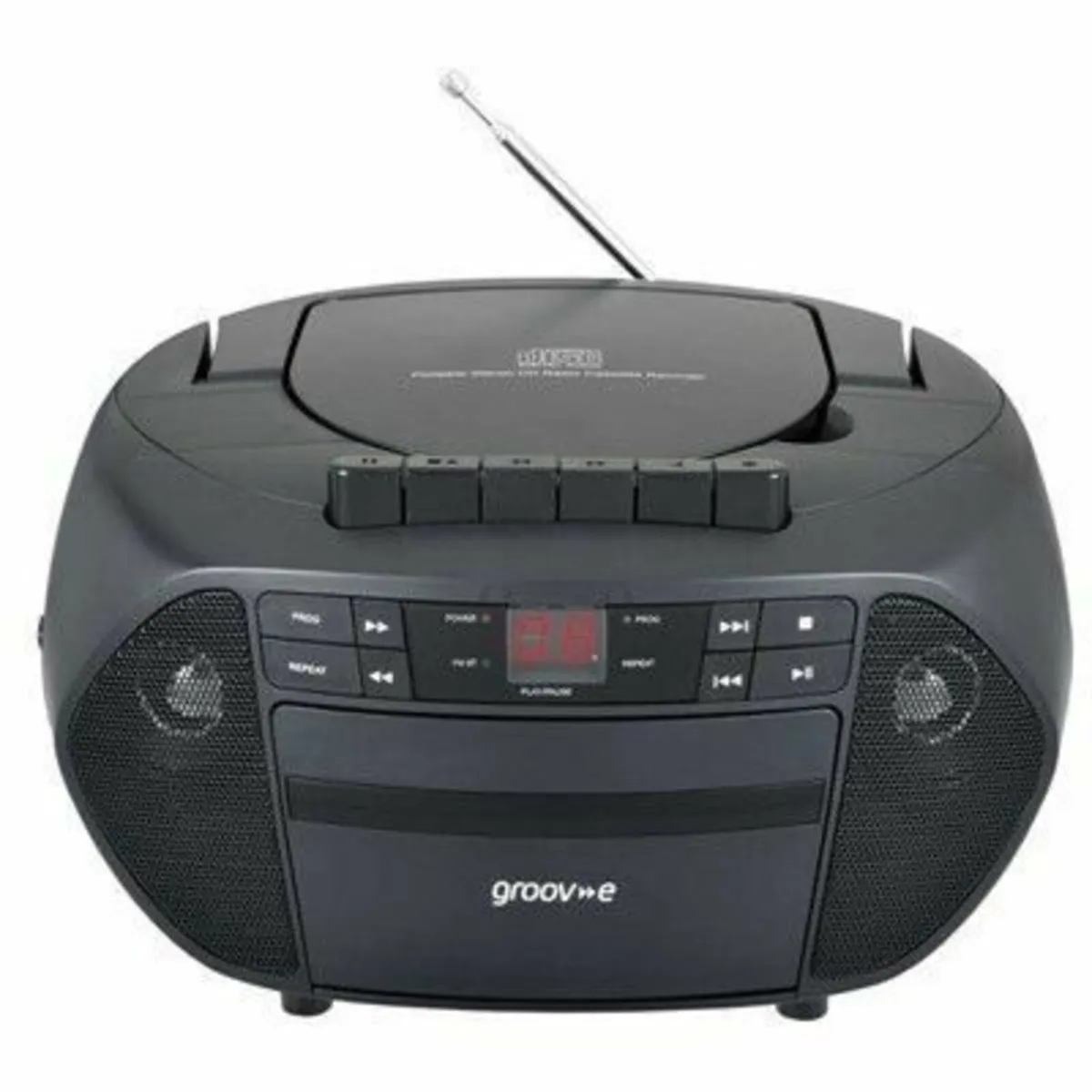 Portable CD & Cassette Player with Radio - Black - Image 4