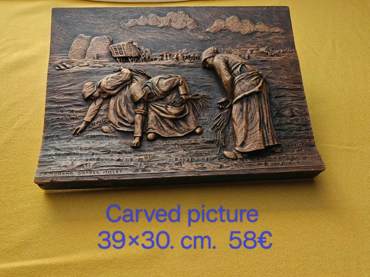 Carved wood picture, wall decoration