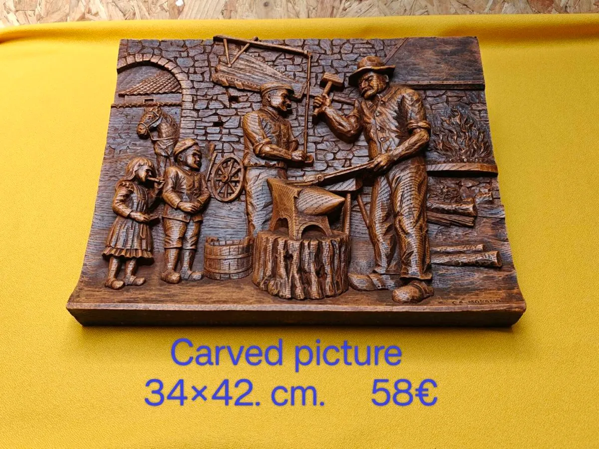 Carved picture, wall decoration