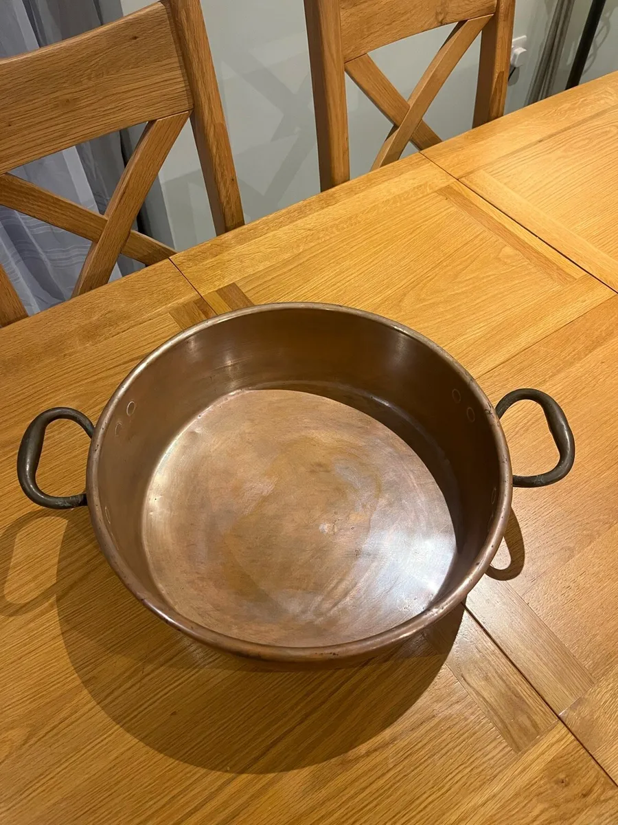 Antique J Edmundson Dublin Copper Preserving Pan - Image 3