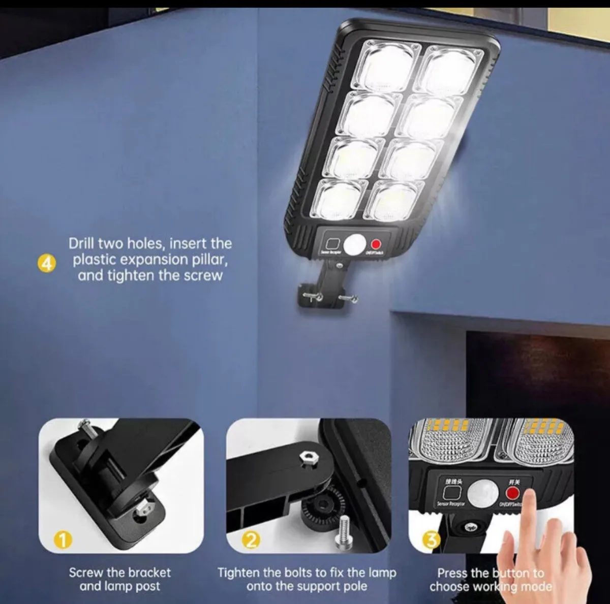 Solar Street Light LED PIR Activation NEW - Image 4