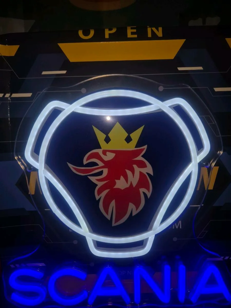 Scania v8 griffin electric neon trucking sign new - Image 2
