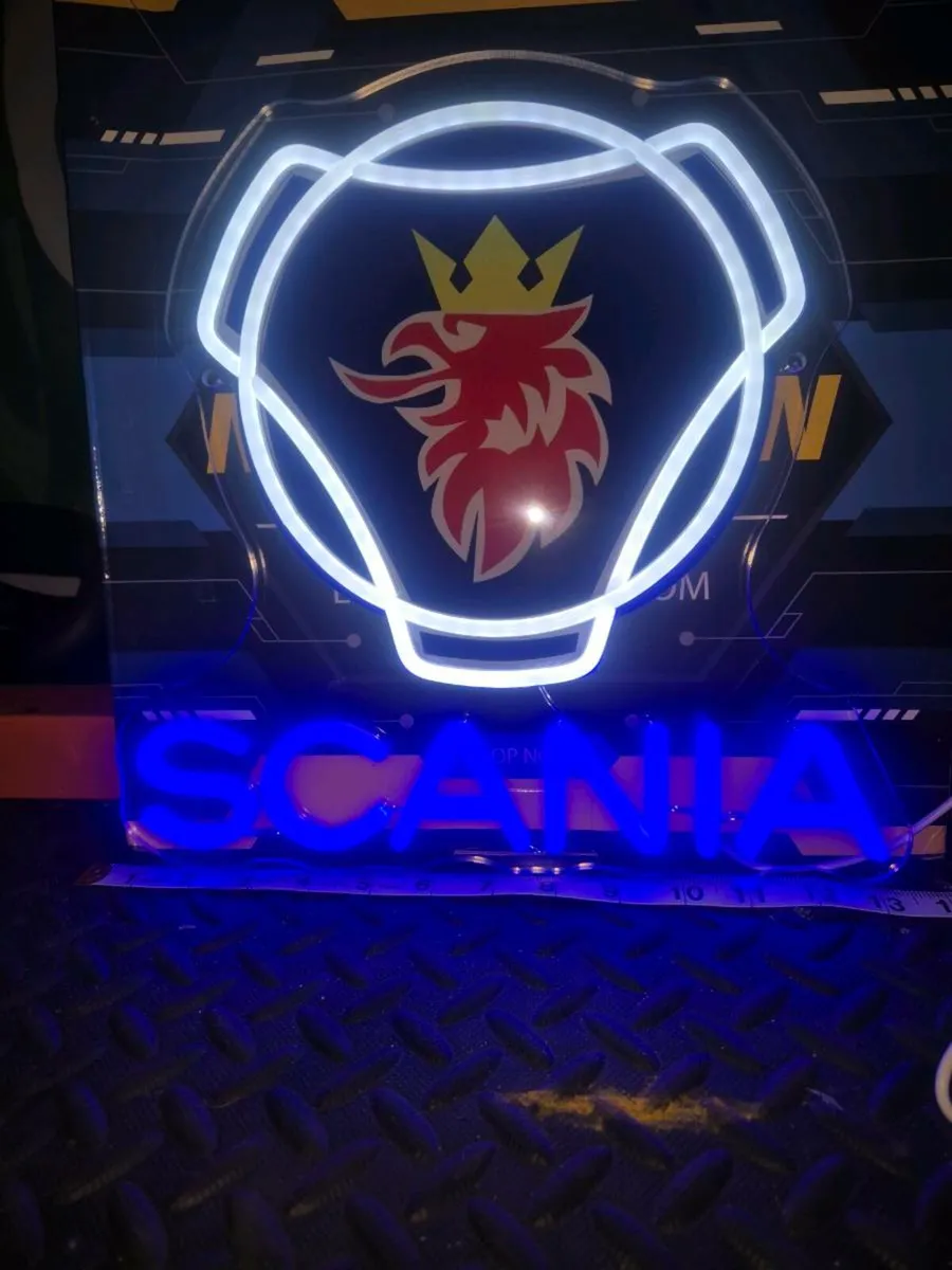 Scania v8 griffin electric neon trucking sign new - Image 4