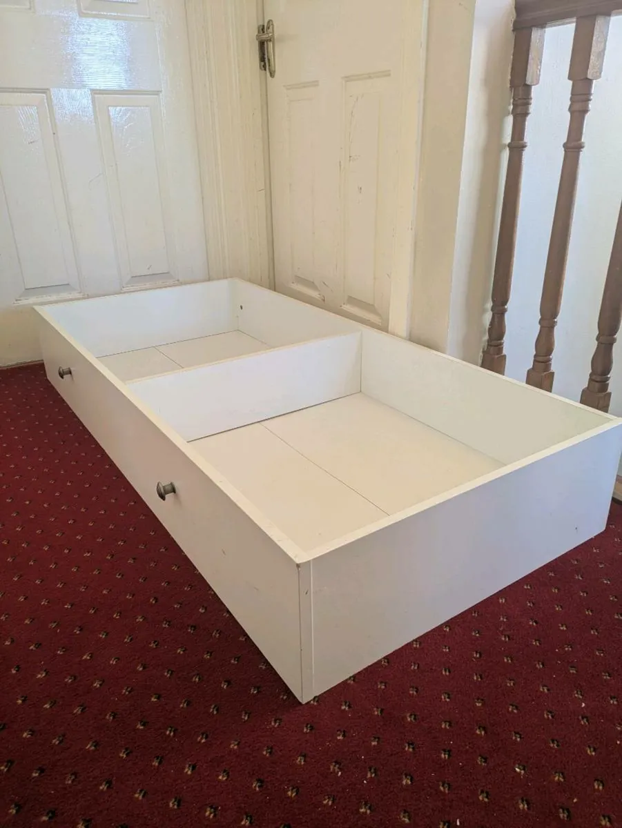 Wooden White Under bed storage - Image 2