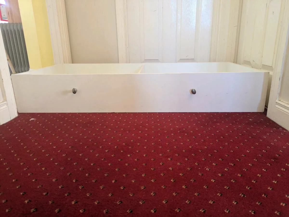 Wooden White Under bed storage - Image 3