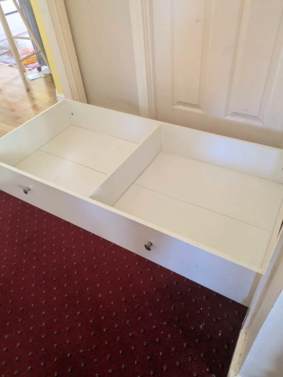 Wooden White Under bed storage - Image 4