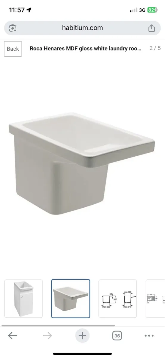 Roca laundry sink & cabinet - Image 2